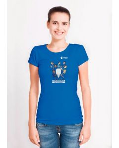 T-shirt Senhora ESA Astronauta - Azul Royal (S)