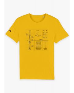 T-shirt ESA planta Vega-C - Amarelo (M)