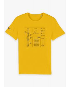 T-shirt ESA planta Vega-C - Amarelo (L)