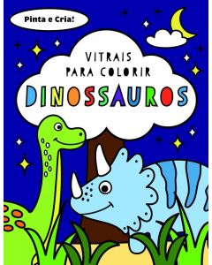 Vitrais para colorir: Dinossauros