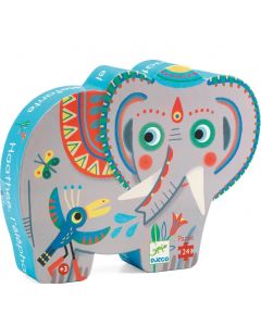Haathee, Elefante Asiático - Puzzle Silhueta